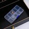 2 Pieces Plastic Jewelry Organizer Box Clear Storage Bead Case for Little Crafts/Arts Container with 10 Grids, Small